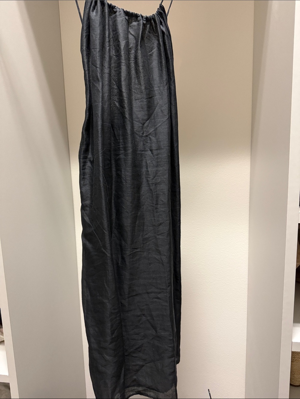 Banana Republic Black Midi Linen Dress